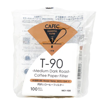 Cafec paper filter-1Cup-Medium Dark-100Sheets