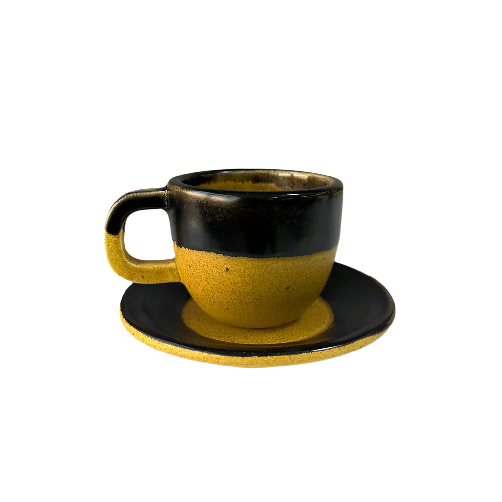 Baadaab Black Brick Ceramic Cup With Handle