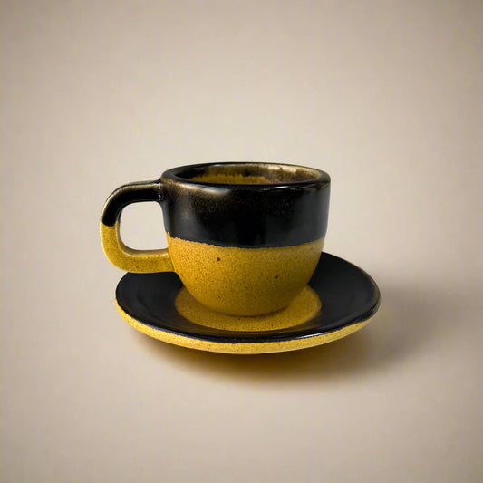 Baadaab Black Brick Ceramic Cup With Handle