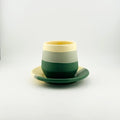 Baadaab Half And Half Green Ceramic Cup