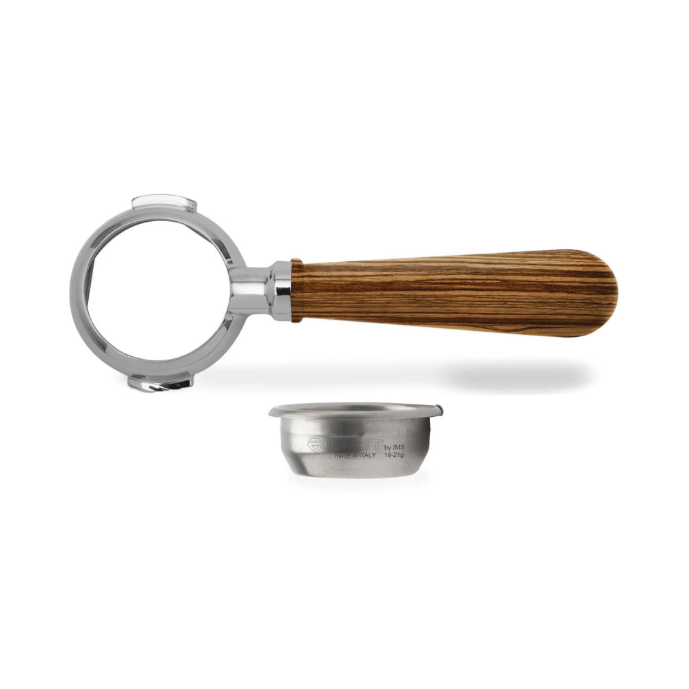 Lelit Bottomless Portafilter With Zebrano Wooden Handle