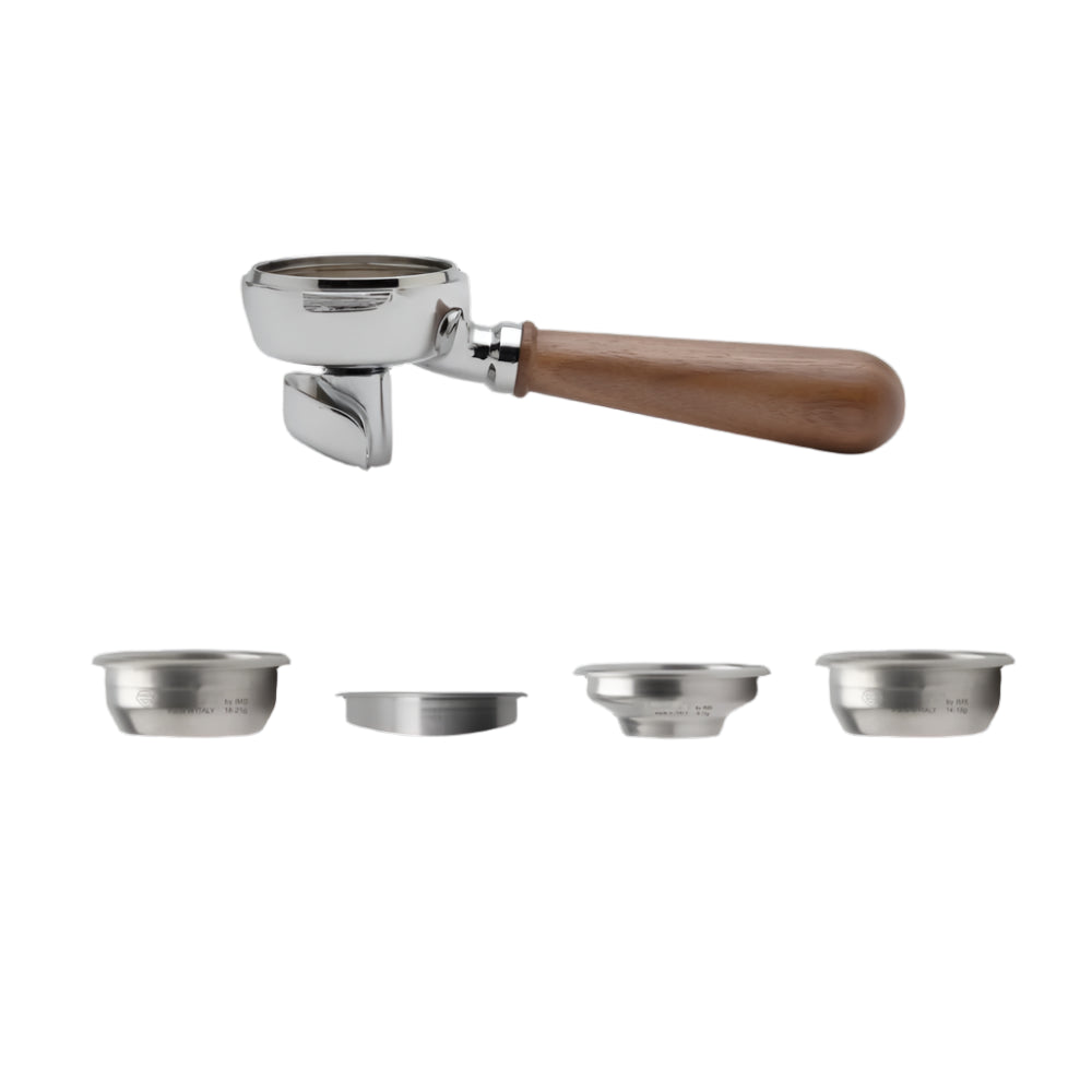 Lelit 2 Way Portafilter With Walnut Wooden Handle