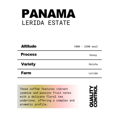 The QC Panama Lerida Estate Coffee Beans