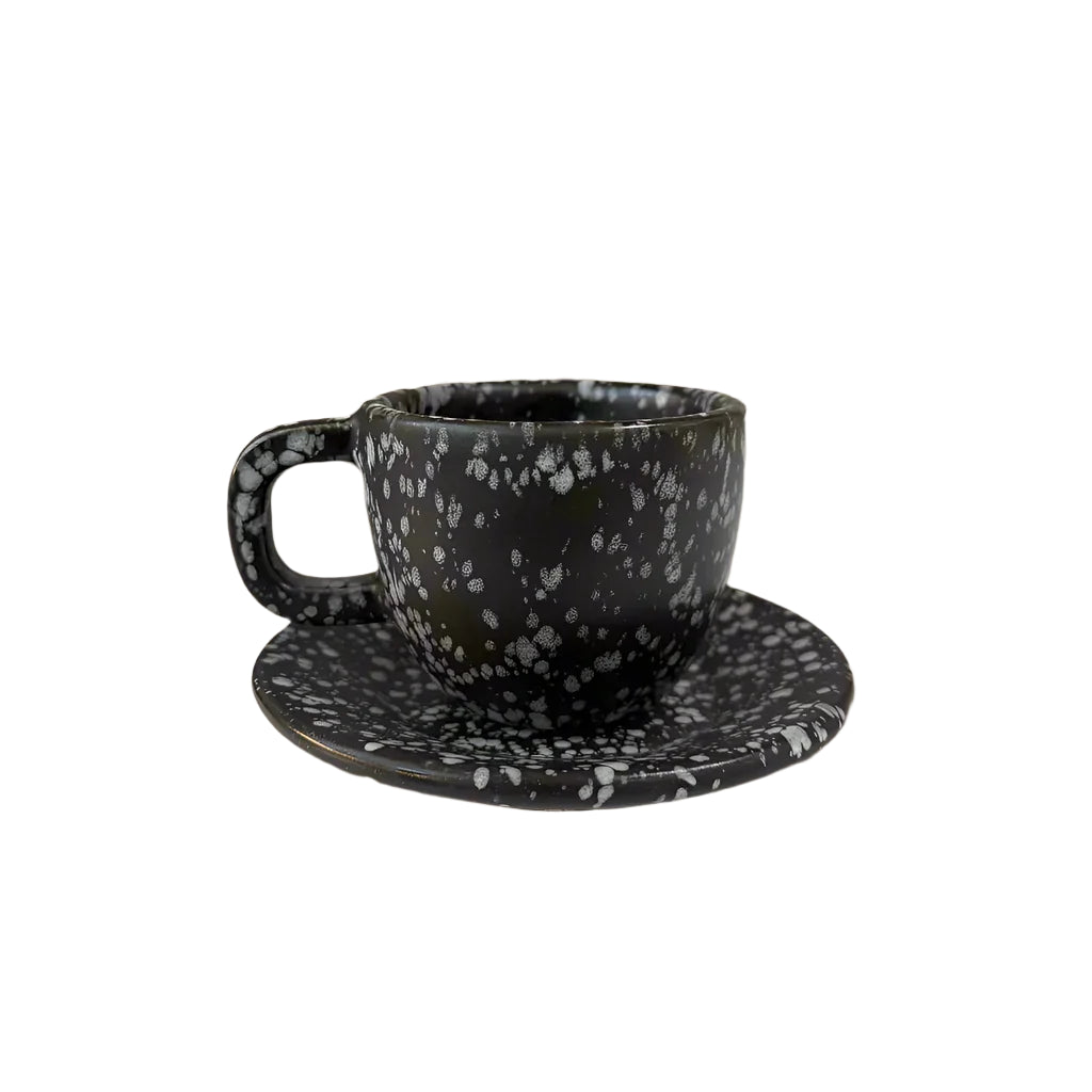 Baadaab Black Stone Ceramic Cup With Handle