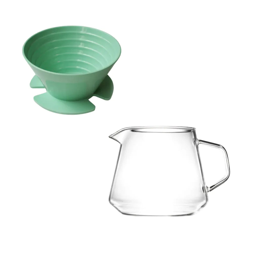 [Bundle] April Plastic Coffee Brewer + Graycano Pourcano Glass Server