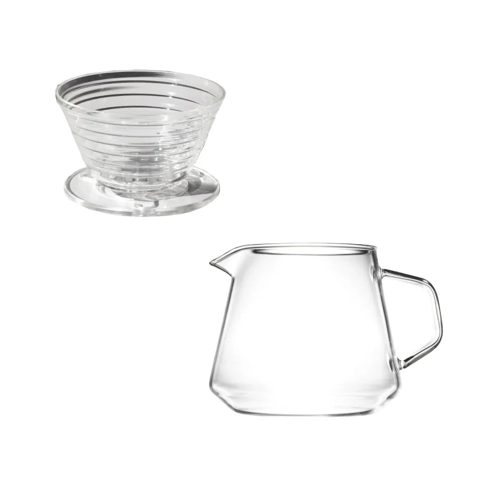 [Bundle] April Glass Dripper + Graycano Pourcano Server