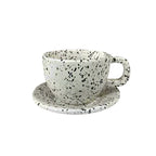 كوب سيراميك من باداب مع مقبض من الحجر الأبيض