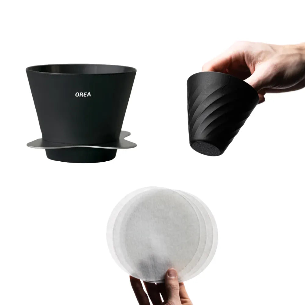 [Bundle] Orea Coffee Brewer V4 (4 brewers in 1) + Orea Negotiator tool for V4 Dripper + Orea Flat Filter Paper - Type G