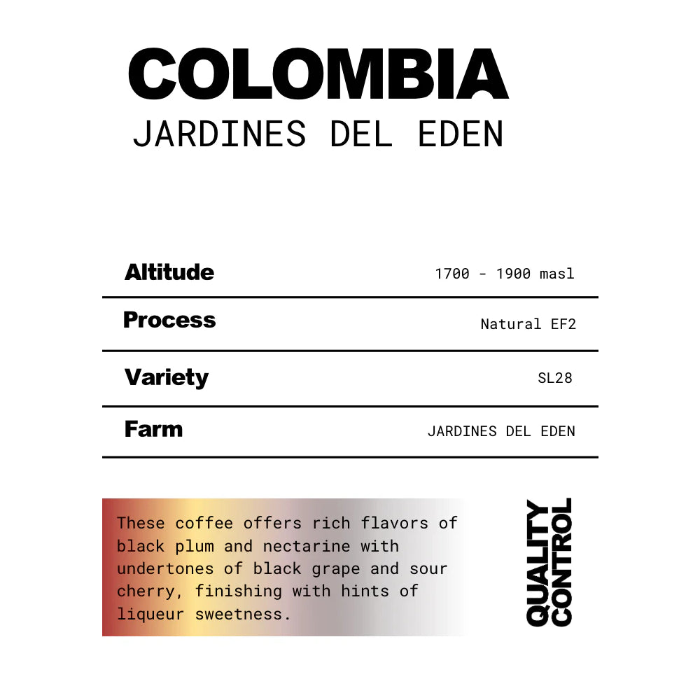 The QC Colombia Jardines Del Eden Coffee Beans