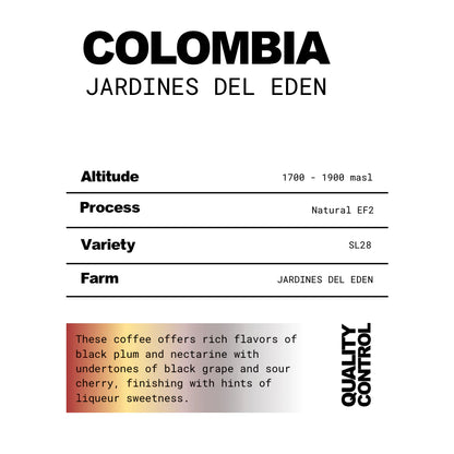 The QC Colombia Jardines Del Eden Coffee Beans