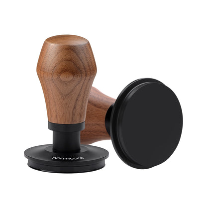 Normcore Spring-loaded Tamper V4 - Titanium PVD Coating Base - Walnut