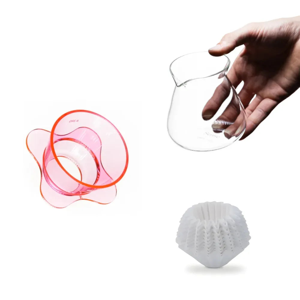 [Bundle] Orea O1 Brewer x TRUNK (neon pink) + Orea Z1 Server + FLTR PUR Wave 155 Coffee Filters