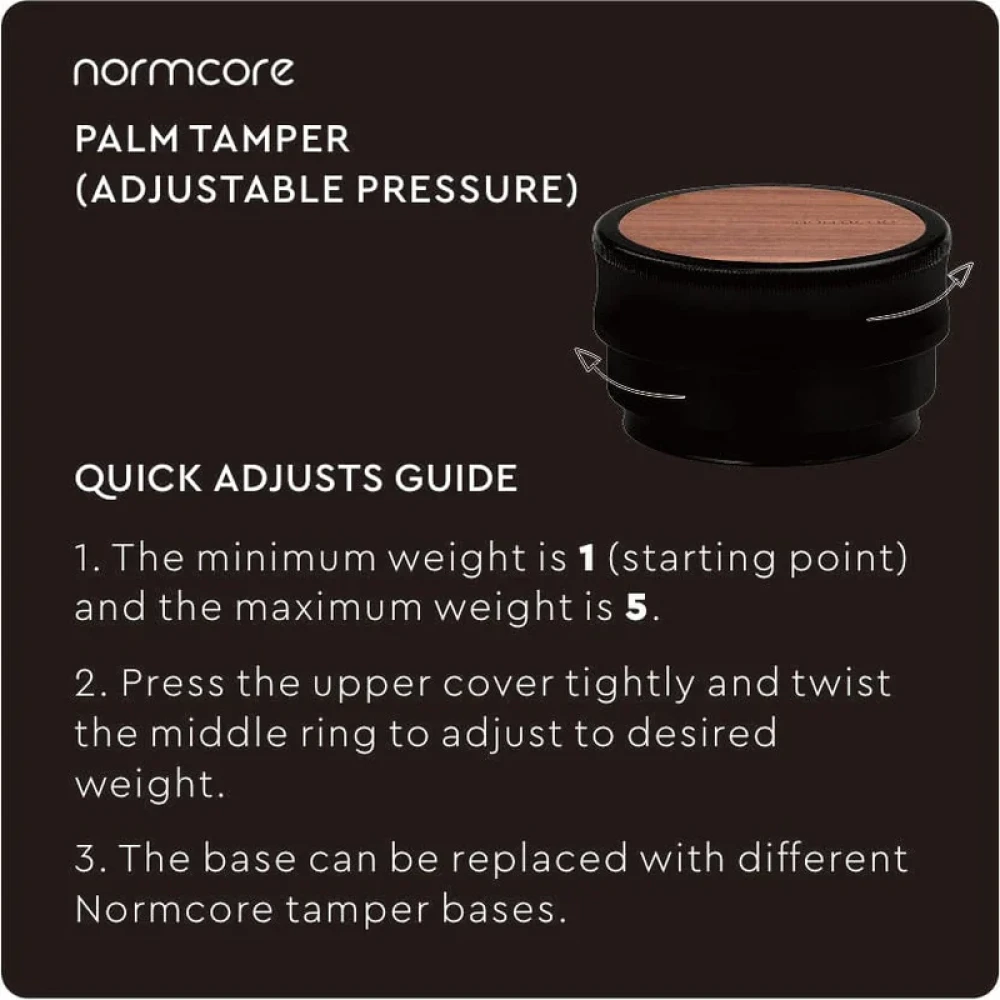 Normcore Palm Tamper (Adjustable pressure)