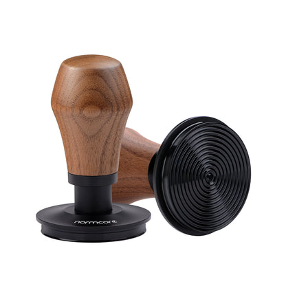 Normcore Spring-loaded Tamper V4 - Titanium PVD Coating Base - Walnut