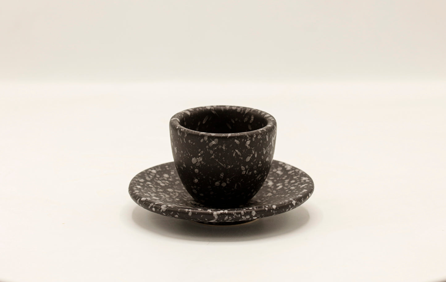 black ceramic cup-handmade