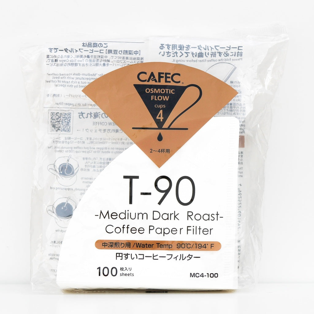 Cafec paper filter-4Cup-Medium Dark-100Sheets